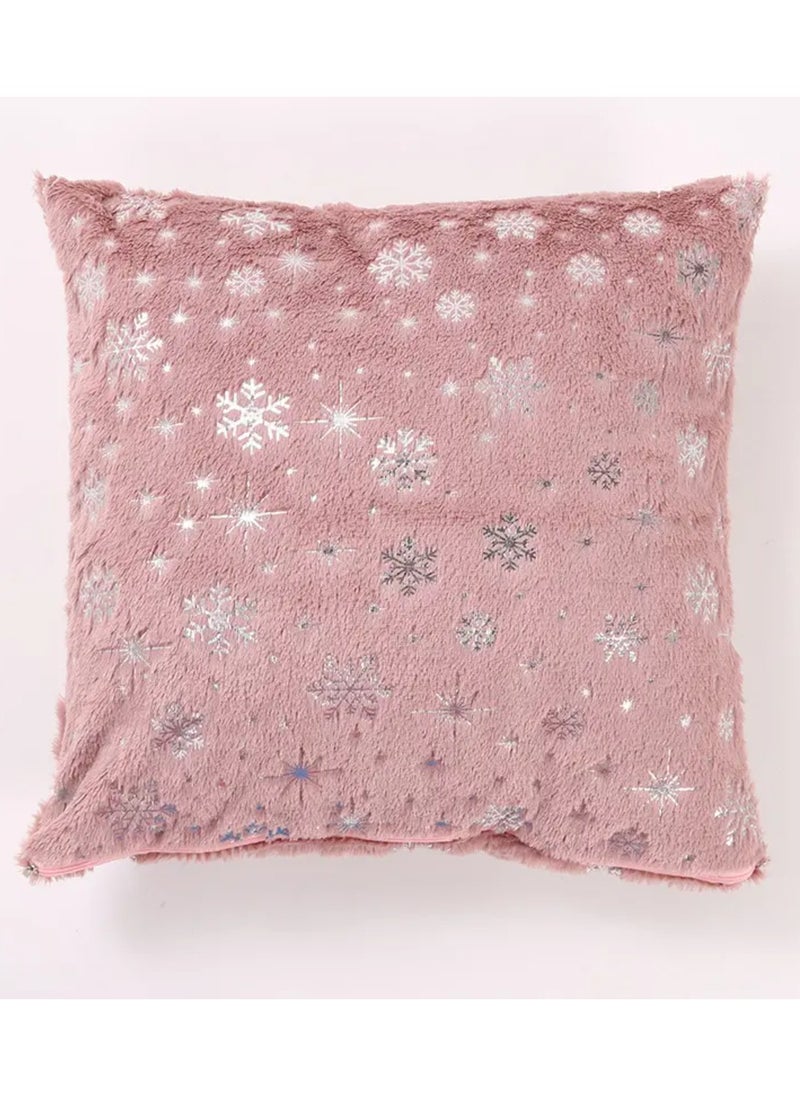 2pcs Snowflake Merry Christmas Printed Pillow 43x43 centimeter