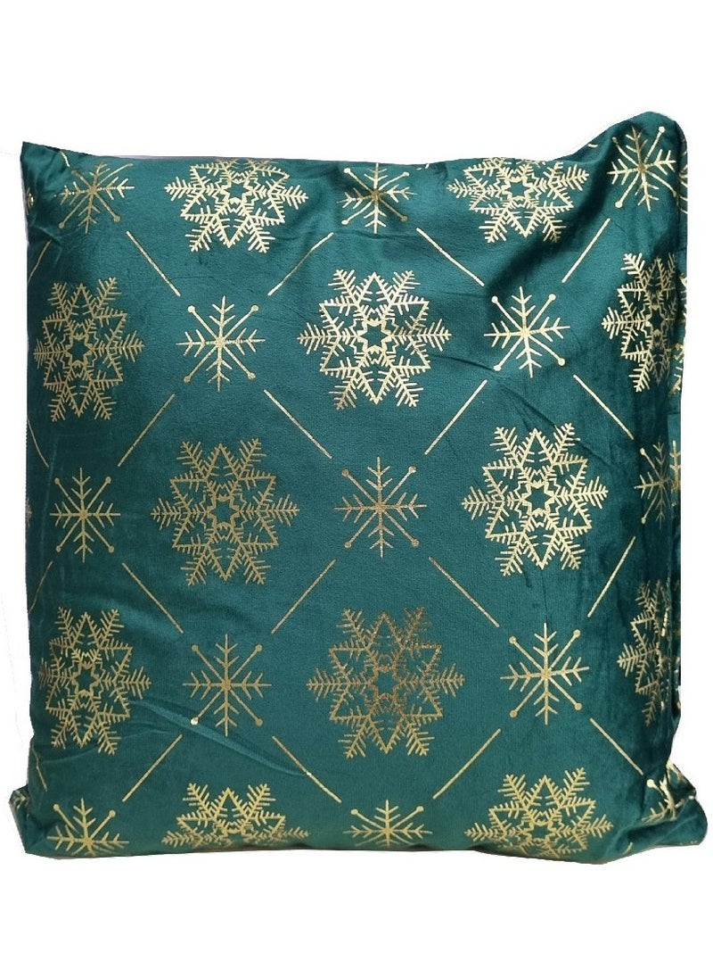 2pcs Snowflake Merry Christmas Printed Pillow 43x43 centimeter