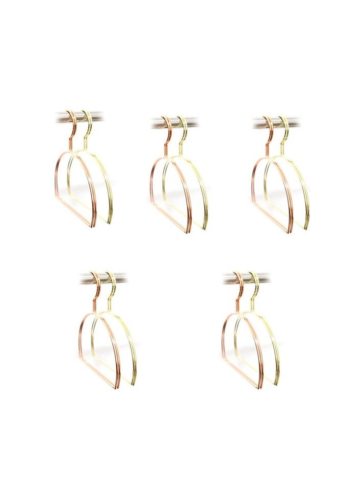 Gui Xulian 10pcs/Group Multifunction Scarf Belt Round Dress Hangers Iron Round Hangers Colour:Gold