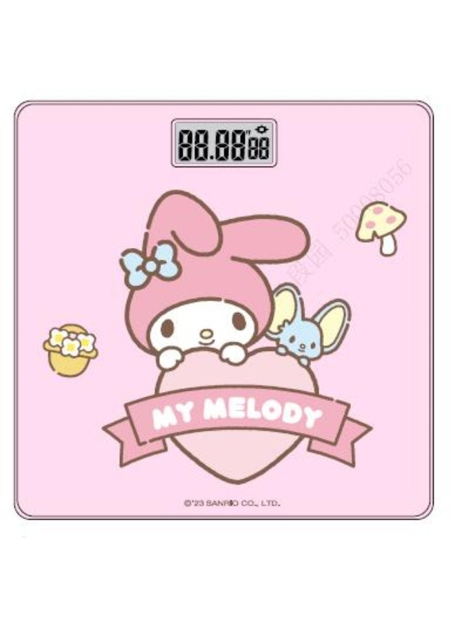 Sanrio characters 28cm Digital Body Weight Scale with Tempered Glass My Melody SCTZC-220419