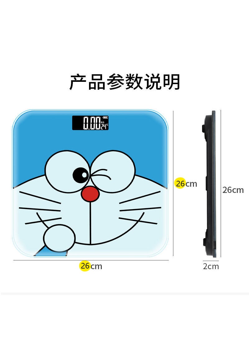 Electronic scale cute weight scale gift body scale home health scale student weight loss scale foreign trade factory generation scale Fat blue