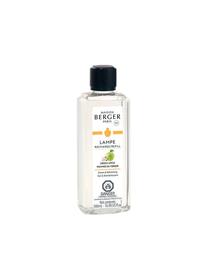 Lampe Berger Fragrance Refill by Maison Berger | for Home Fragrance Oil Diffuser | Purifying and perfuming Your Home | 16.9 Fluid Ounces - 500 milliliters | Made in France (Green Apple)