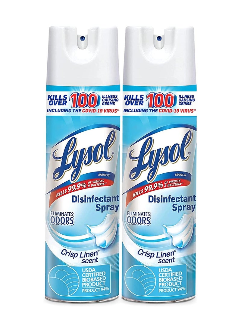 Lysol  Disinfectant Spray Crisp Linen 38oz (2X19oz)