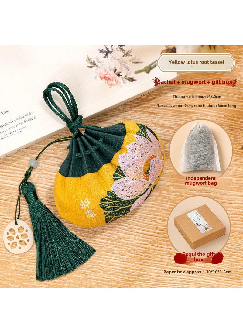 Dragon Boat Festival Herbal Sachet PouchF3 Yellow Lotus Root Fringe (Gift Box) F3 Yellow Lotus Root Fringe (Gift Box)