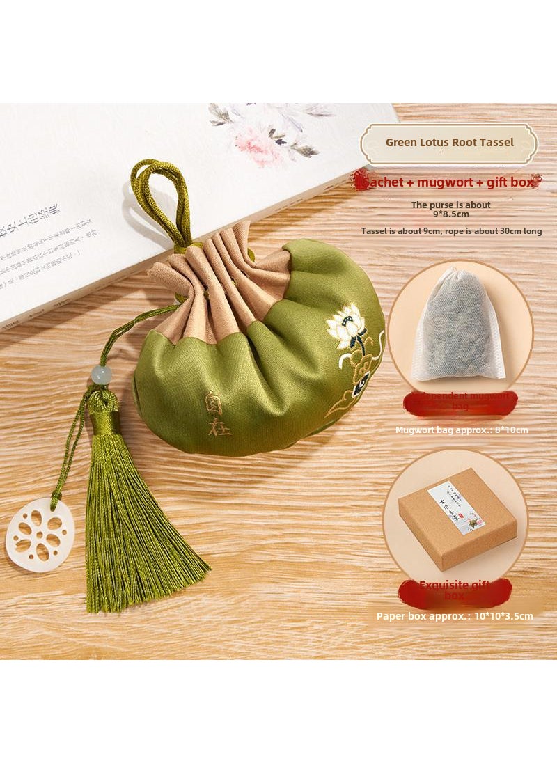 Dragon Boat Festival Herbal Sachet PouchA3 Green Lotus Root Slice Tassel (Gift Box) A3 Green Lotus Root Slice Tassel (Gift Box)