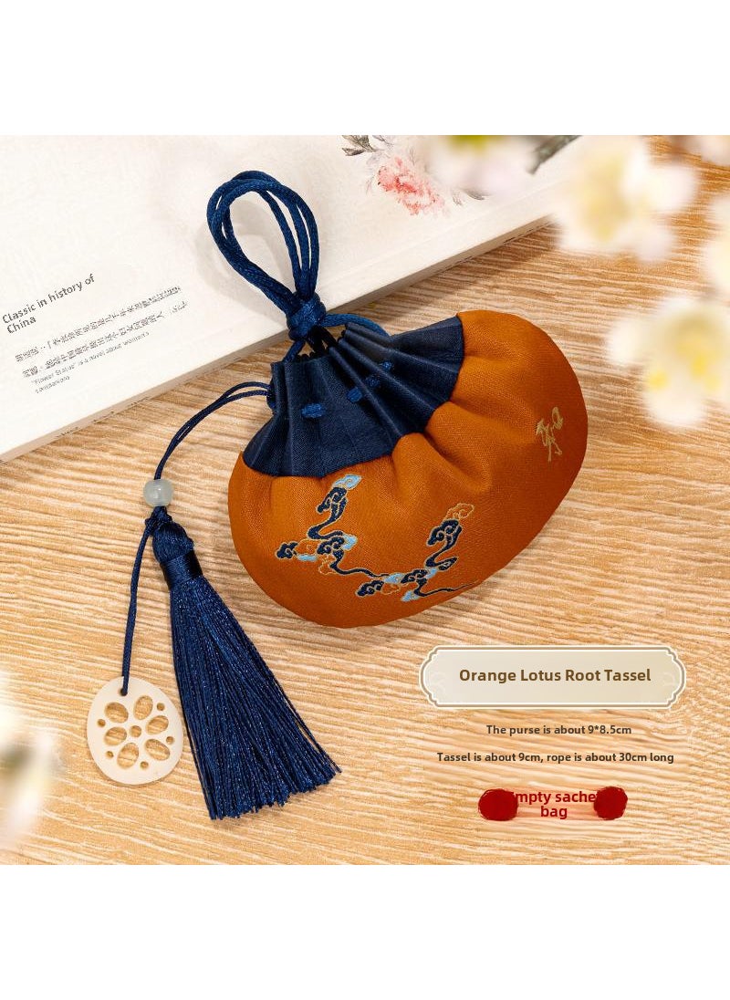 Dragon Boat Festival Herbal Sachet PouchG1 Orange Lotus Root Slices Tassel (Empty Sac) G1 Orange Lotus Root Slices Tassel (Empty Sac)