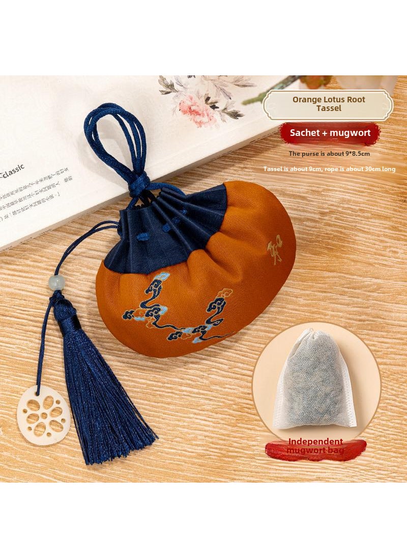 Dragon Boat Festival Herbal Sachet PouchG2 orange lotus root slice tassel (empty sac wormwood) G2 orange lotus root slice tassel (empty sac wormwood)