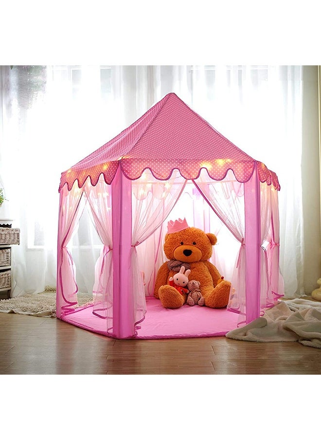 Foldable Portable Stylish Unique Design Hexagonal Indoor Outdoor Princess Castle Play House Tent 140x135x140cm