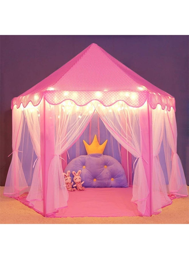 Foldable Portable Stylish Unique Design Hexagonal Indoor Outdoor Princess Castle Play House Tent 140x135x140cm