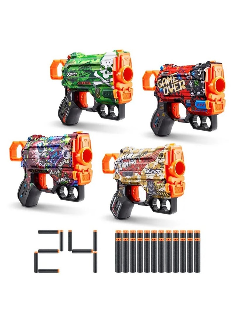 Skins Menace with 24 Darts - Pack of 4