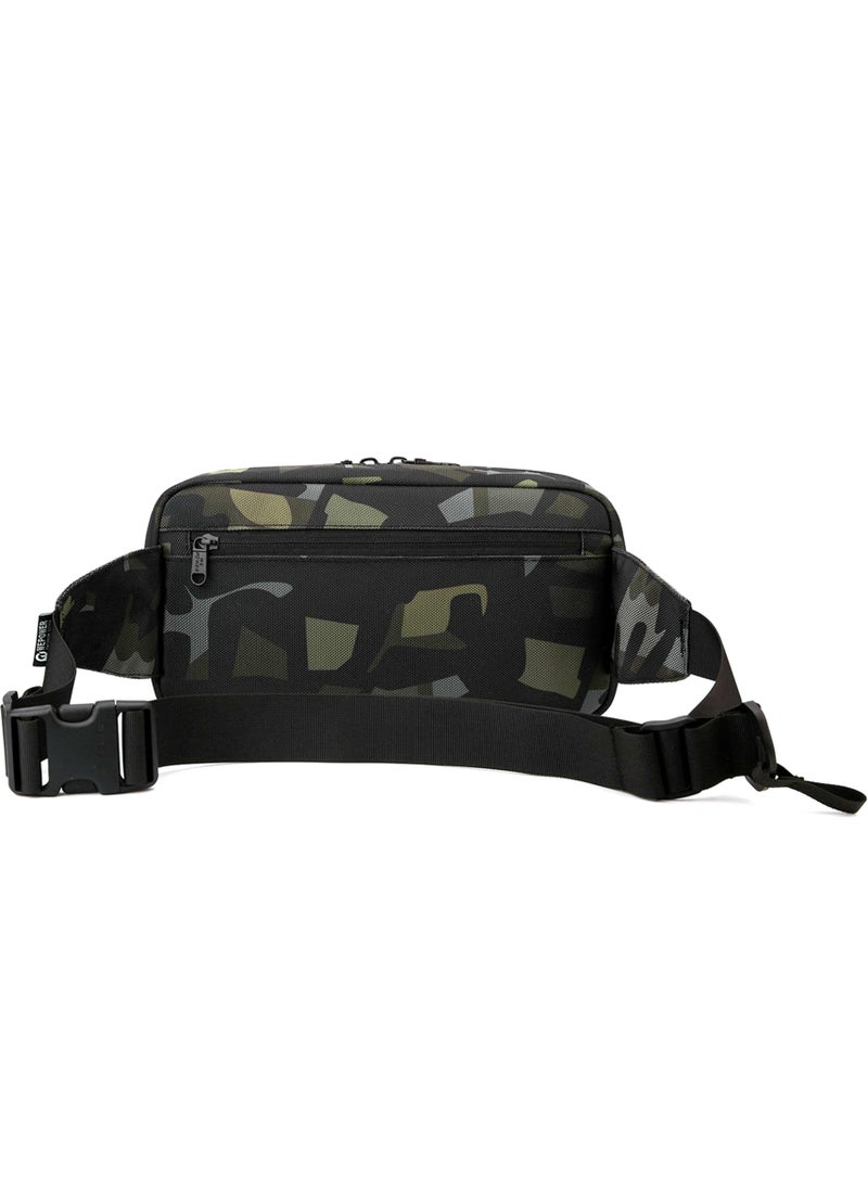 Hike 11-inch Waist Bag Anti-Theft Water Resistant Shock Proof Business Leisure Crossbody Chest Bag for Men and Women, HK2121-CAMOUFLAGE