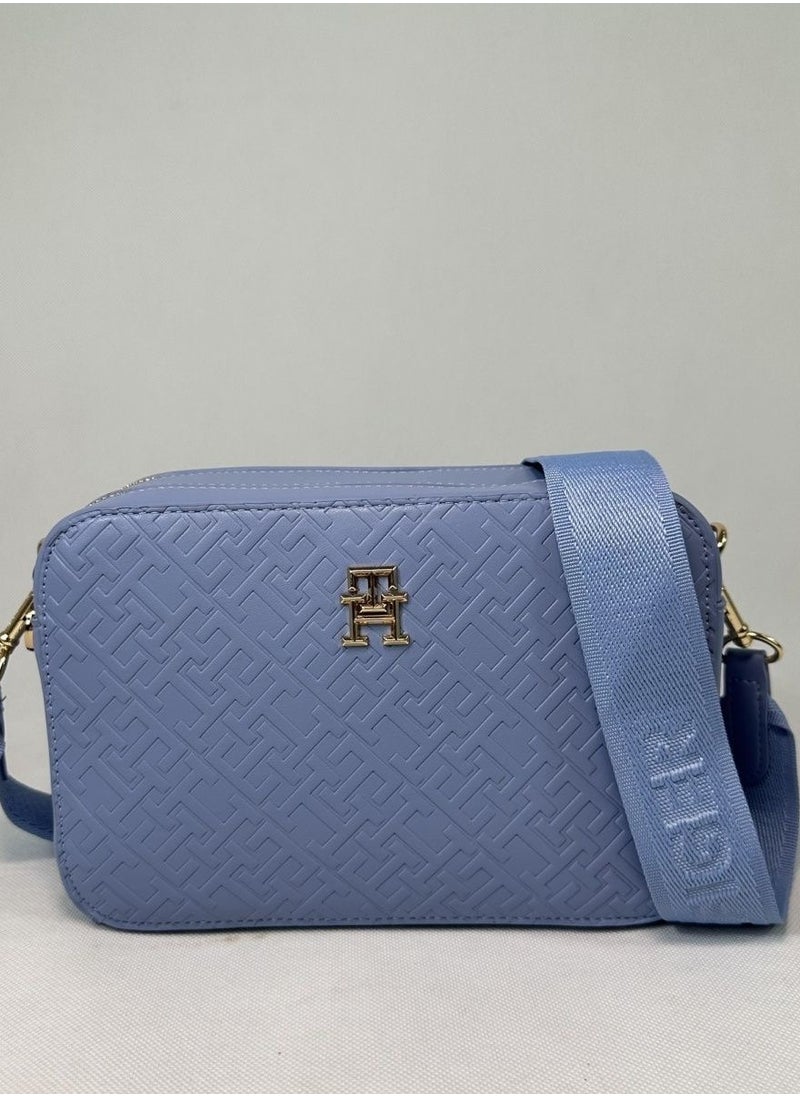 TH Monogram Embossed Camera Bag