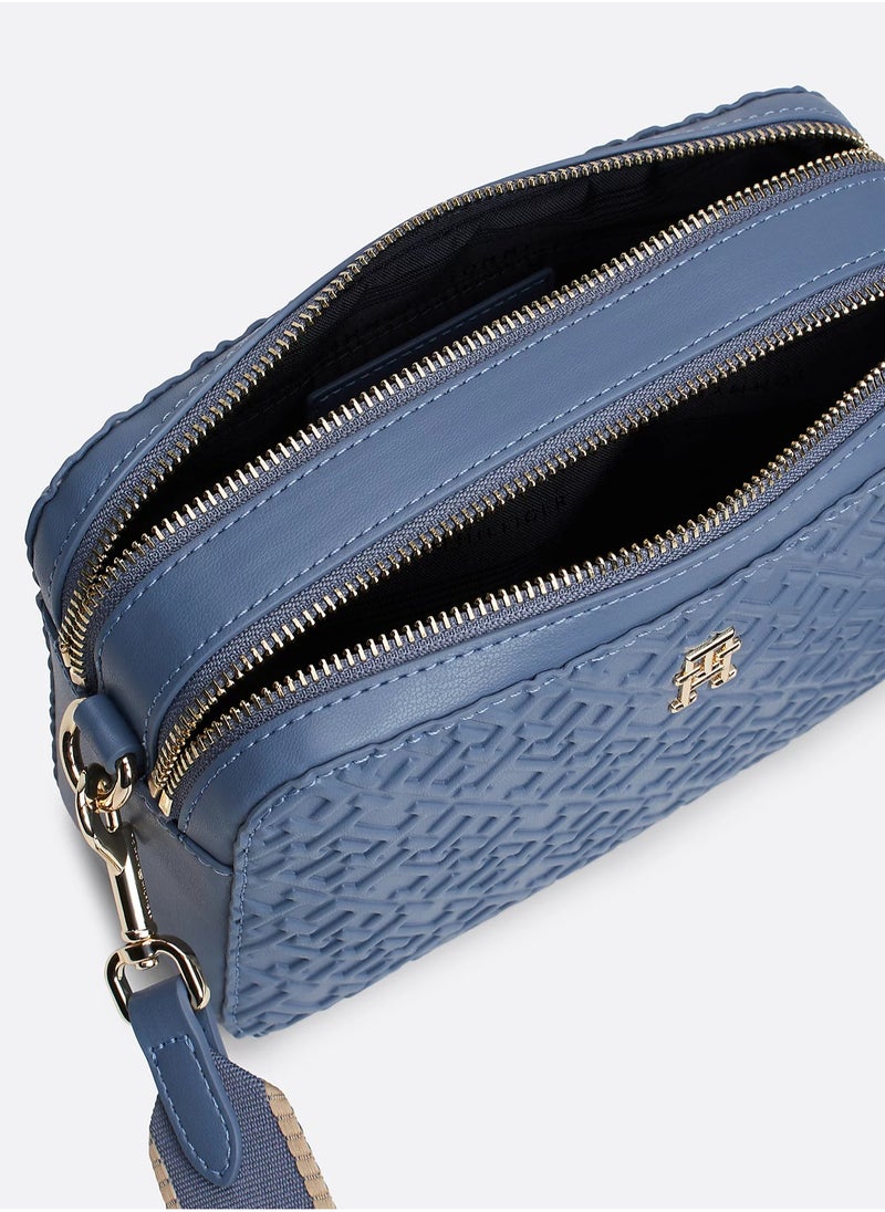 TH Monogram Embossed Camera Bag