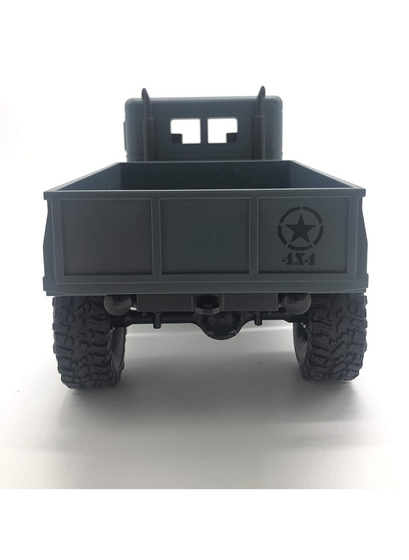 Gray 1/16 2.4G 4WD Off-Road RC Military Truck Rock Crawler Army Car (Model M35-A2)