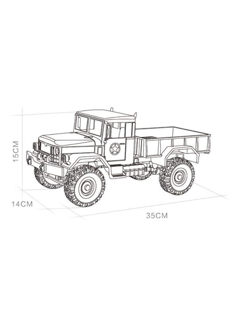 Gray 1/16 2.4G 4WD Off-Road RC Military Truck Rock Crawler Army Car (Model M35-A2)