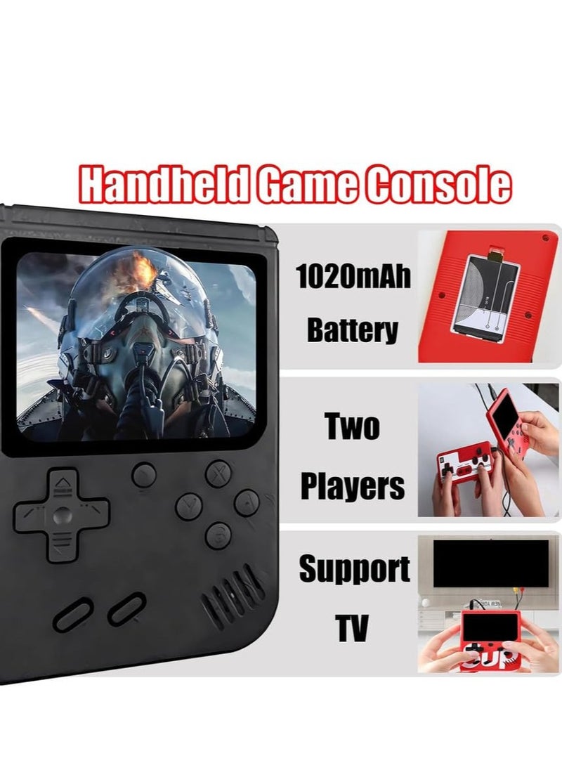 Retro Handheld Game Console with Gamepad,Gameboy Color with 500 Classic Games,Video Gaming Support for Connecting TV & Two Players