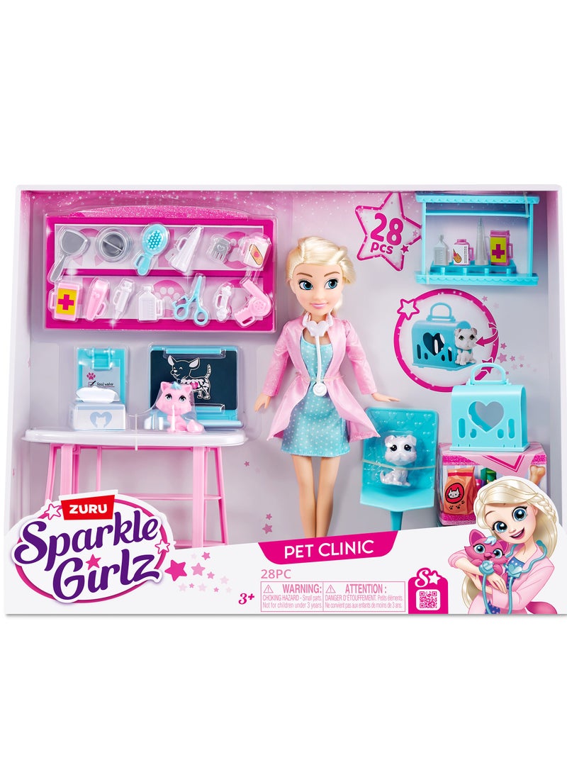 Zuru Sparkle Girlz-Dolls Playset-Dolls Pets-10.5