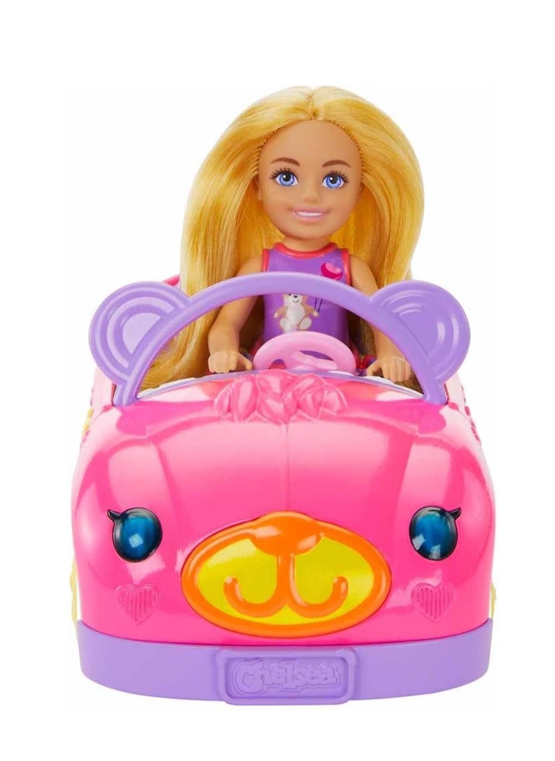 Barbie Chelsea Vehicle Set With Blonde Small Doll