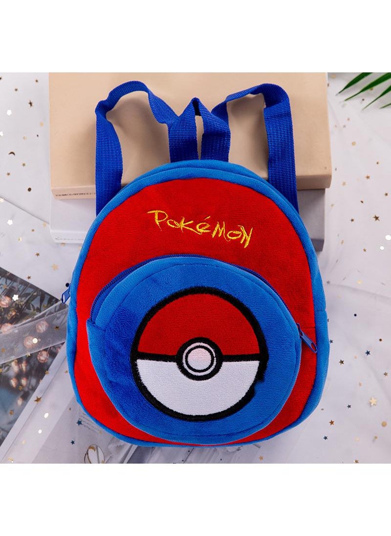 Kids Elf Ball Embroidered Backpack Cartoon Plush Kindergarten