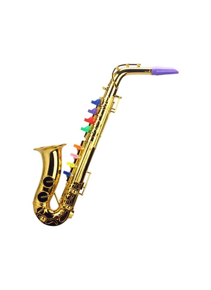 Musical Stage Metallic Saxophone Instrument Gifts Preschool Boys Gold (from abroad Colour:Colourful