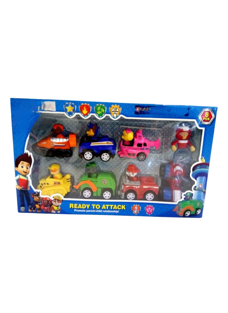 CAR TOY SET FOR KIDS 8 PCS