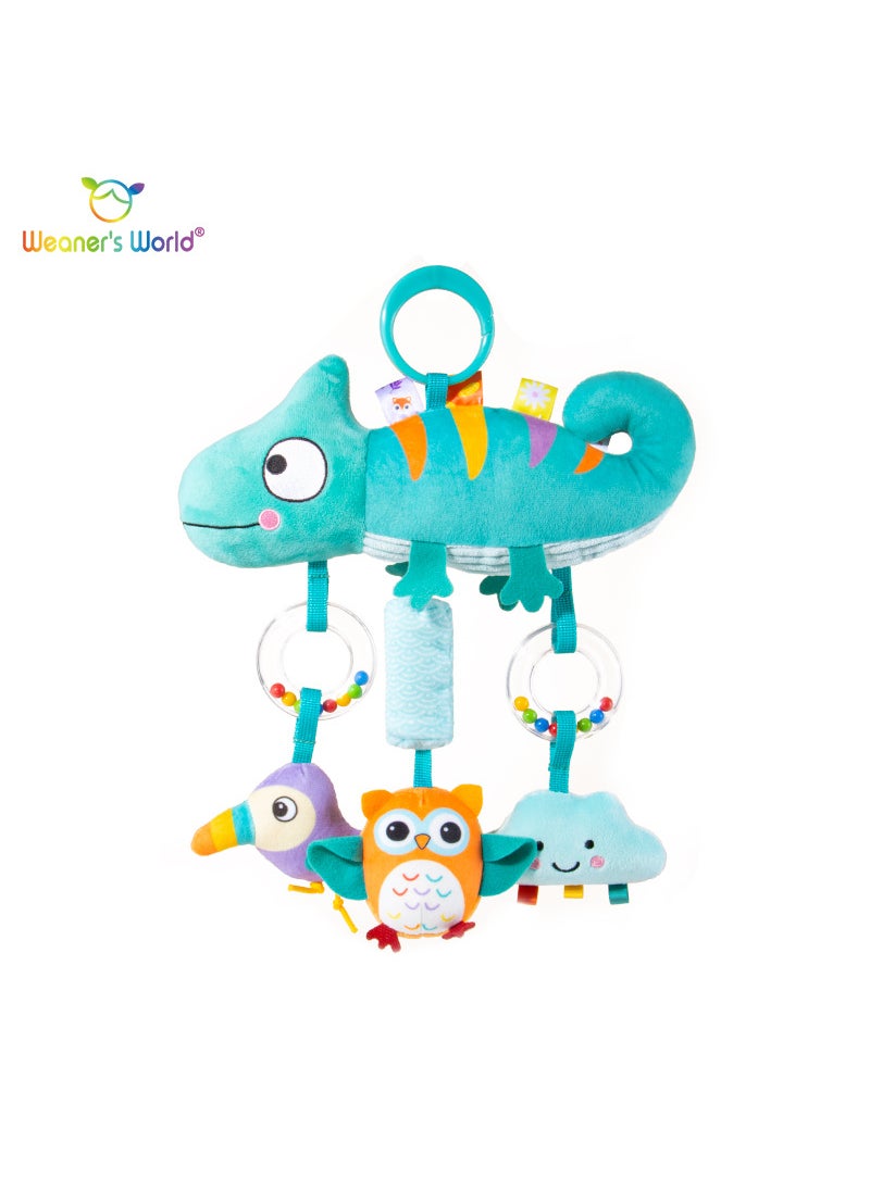 Weaners World baby toys 0-1 years old rattle stroller pendant wind chimes baby toys manufacturers wholesale Blue Dinosaur Car Hanging