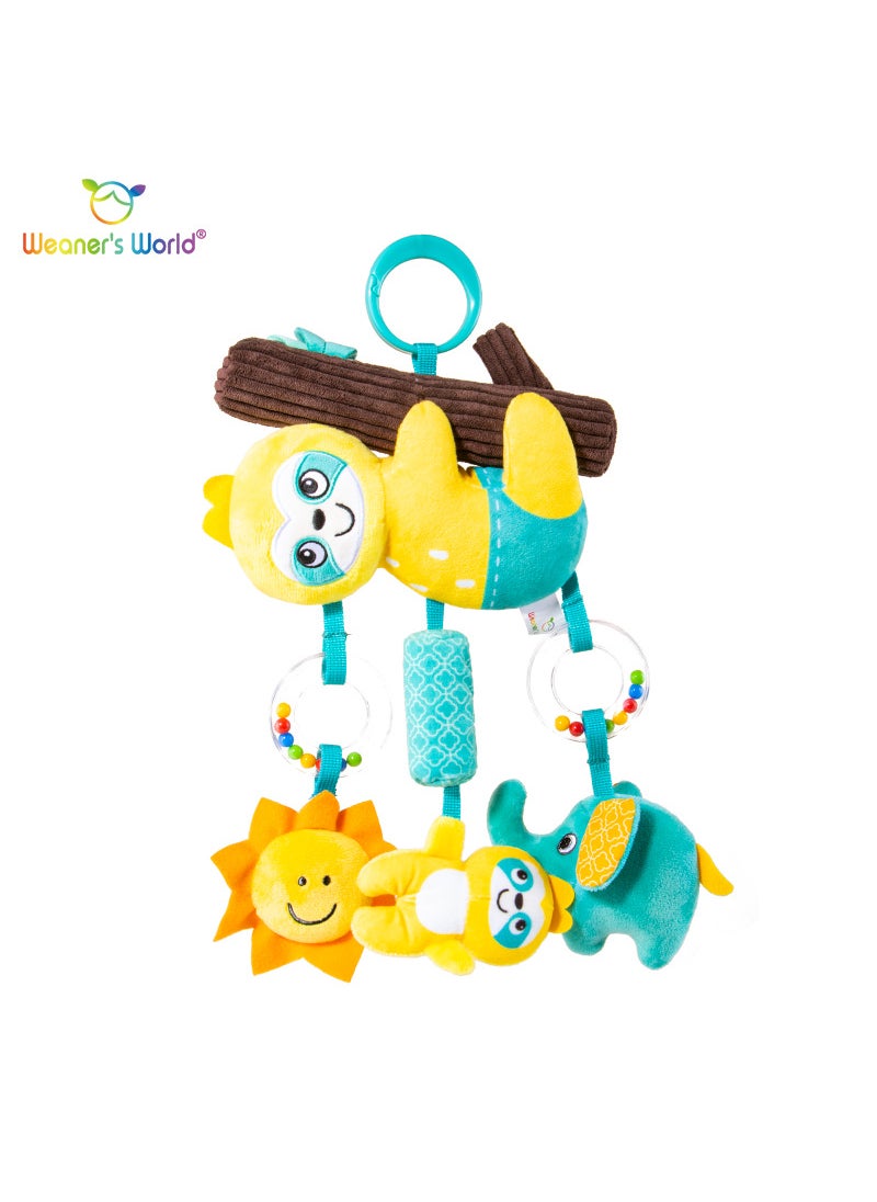 Weaners World baby toys 0-1 years old rattle stroller pendant wind chimes baby toys manufacturers wholesale Yellow Sloth Car Hanging