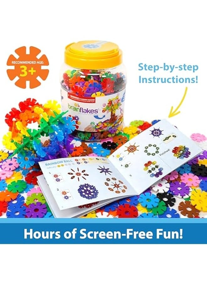 Viahart Brain Flakes Building Toy Set | 500 Piece | Interlocking Disc | STEM Toy | Building and Construction Set | Educational & Learning Toys For Kids, Children | Plastic