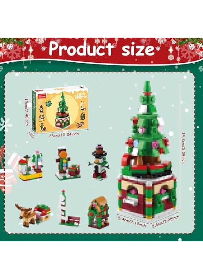 Christmas Building Blocks Set, Mini Building Blocks Christmas Advent Calendar 2024, Christmas Building Blocks Toy, Party Bag Children's Birthday, Toy from 4 Years, Christmas Gifts (Christmas Tree)