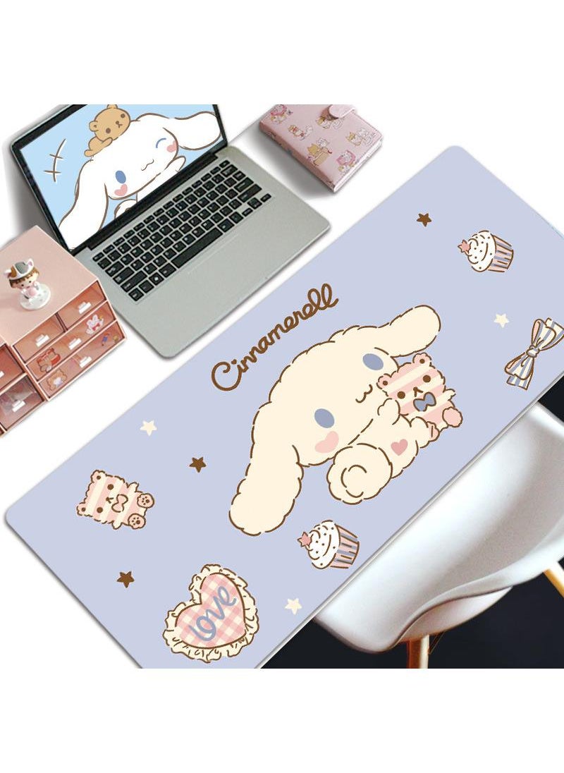 Cinnamoroll Gaming Mouse Pad Extended Large Mat Desk Pad Stitched Edges Mousepad Long Mouse Pad And Non-Slip Rubber Base Mice Pad 800x300x5mm