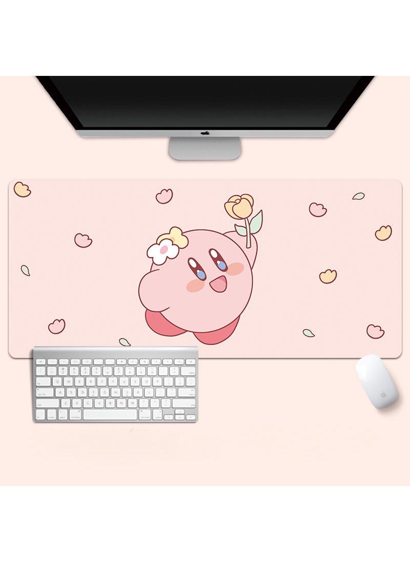 Kirby Gaming Mouse Pad Extended Large Mat Desk Pad Stitched Edges Mousepad Long Mouse Pad And Non-Slip Rubber Base Mice Pad 800X300X4mm