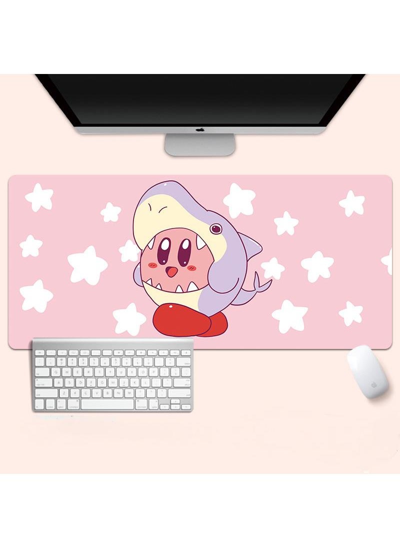 Kirby Gaming Mouse Pad Extended Large Mat Desk Pad Stitched Edges Mousepad Long Mouse Pad And Non-Slip Rubber Base Mice Pad 800X300X4mm