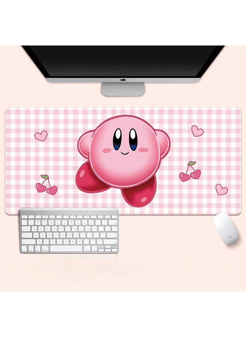 Kirby Gaming Mouse Pad Extended Large Mat Desk Pad Stitched Edges Mousepad Long Mouse Pad And Non-Slip Rubber Base Mice Pad 800X300X4mm