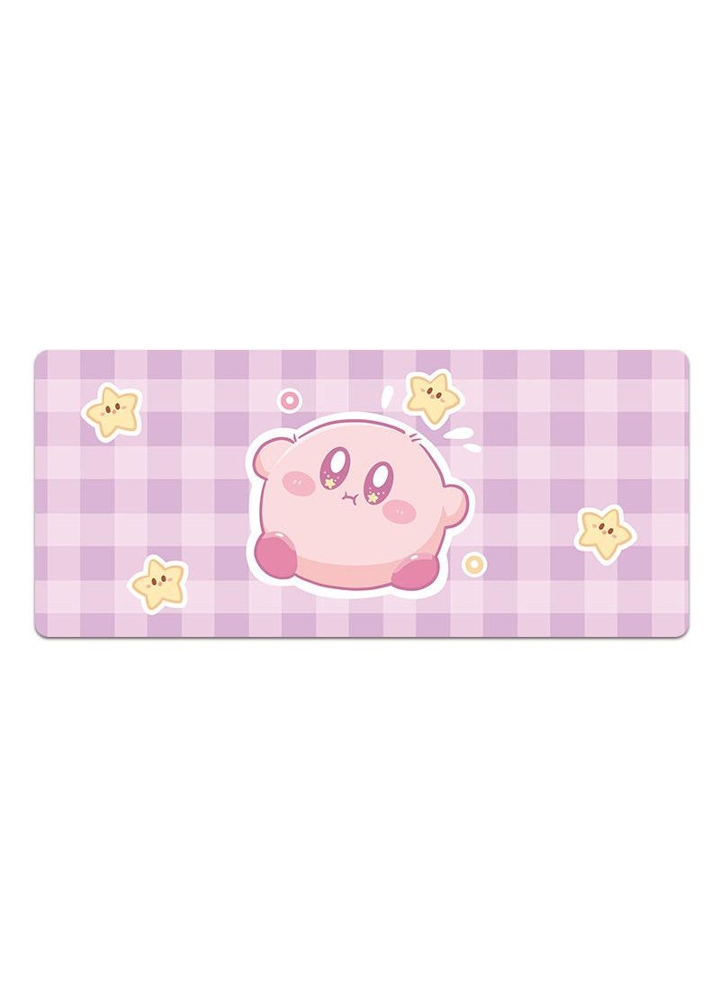 Kirby Gaming Mouse Pad Extended Large Mat Desk Pad Stitched Edges Mousepad Long Mouse Pad And Non-Slip Rubber Base Mice Pad 800X300X4mm