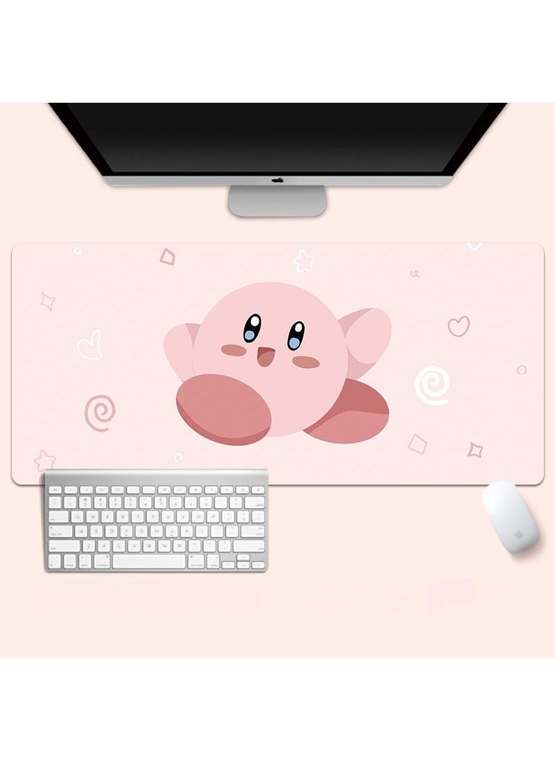 Kirby Gaming Mouse Pad Extended Large Mat Desk Pad Stitched Edges Mousepad Long Mouse Pad And Non-Slip Rubber Base Mice Pad 800X300X4mm