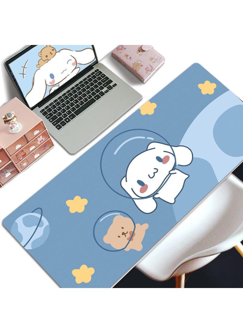 Cinnamoroll Gaming Mouse Pad Extended Large Mat Desk Pad Stitched Edges Mousepad Long Mouse Pad And Non-Slip Rubber Base Mice Pad 800x300x5mm