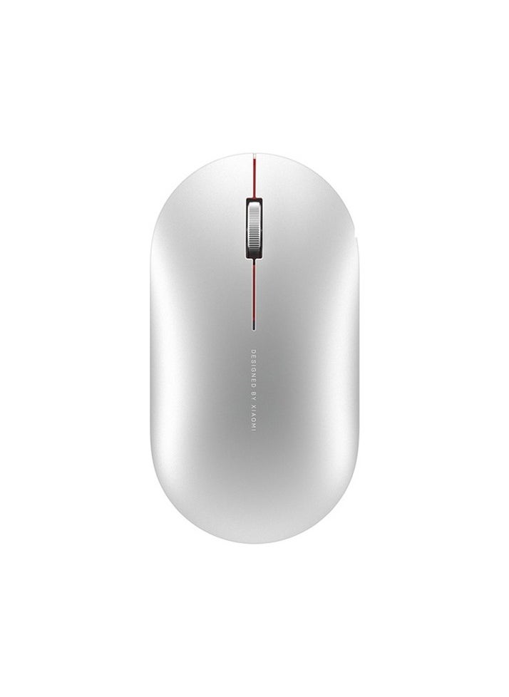 1000DPI 2.4GHz double -mode wireless Bluetooth mouse - Silver Colour:Silver