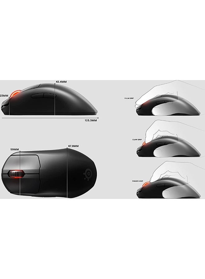 SteelSeries Prime Wireless - Esports Performance Wireless Gaming Mouse – 100 Hour Battery – 18,000 CPI TrueMove Air Optical Sensor – Magnetic Optical Switches