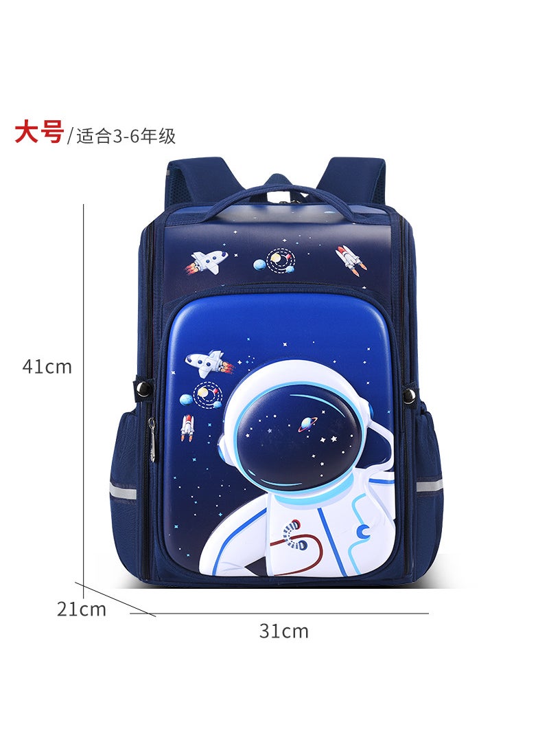 Factory direct supply Net red schoolbag wholesale large capacity Primary School schoolbag burden reduction Ridge protection 3D film three-dimensional shoulder bag Spaceman Large