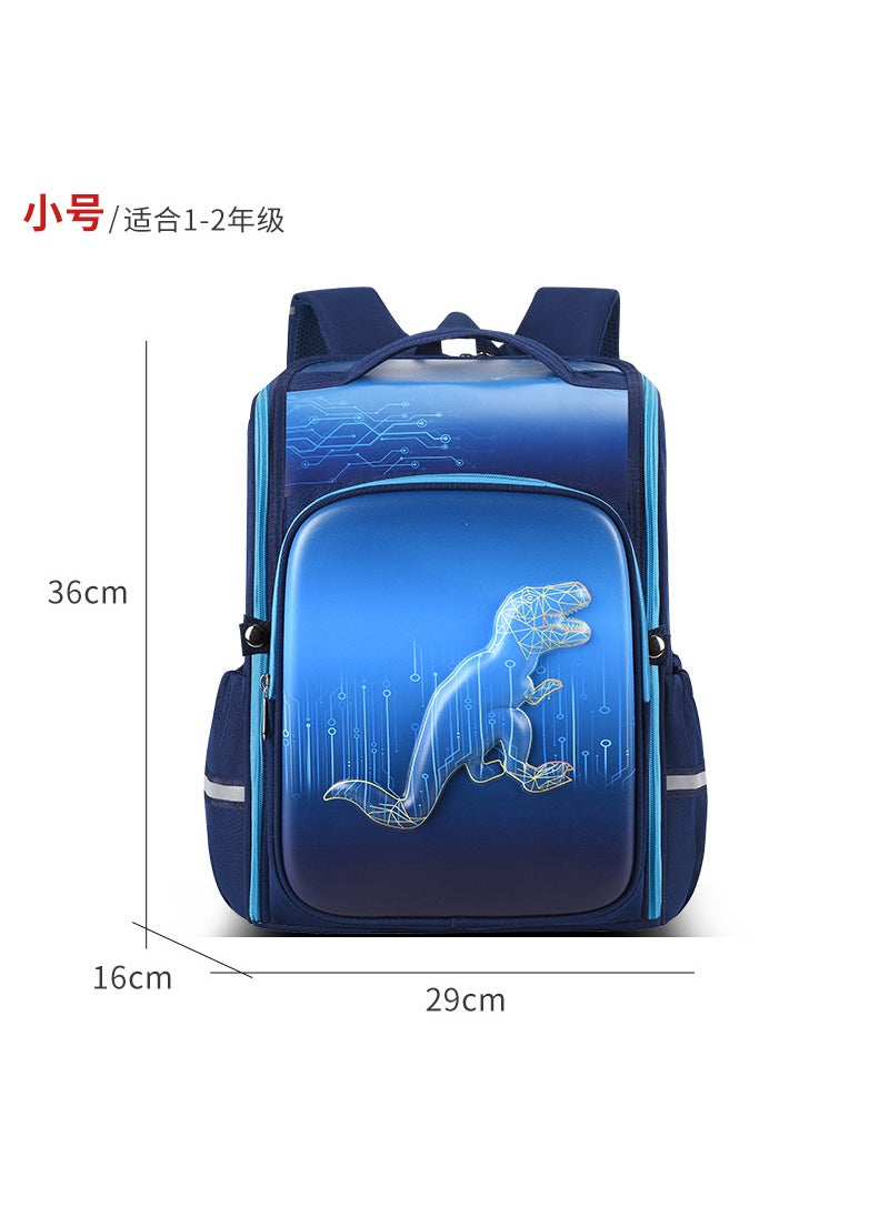 Factory direct supply Net red schoolbag wholesale large capacity Primary School schoolbag burden reduction Ridge protection 3D film three-dimensional shoulder bag Dinosaur trumpet