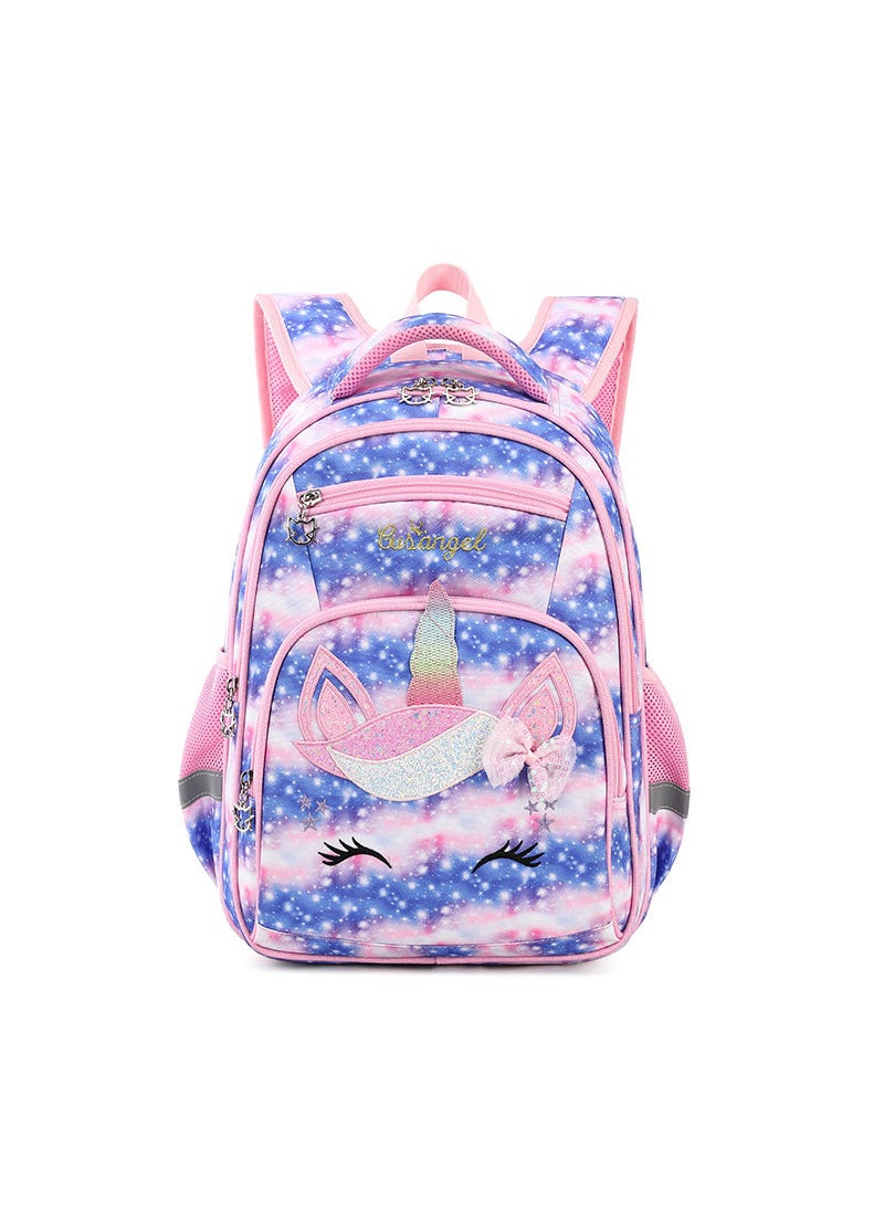 MOK Lightweight Kids School Backpack for Boys and Girls 3-6 Grades Starry sky unicorn