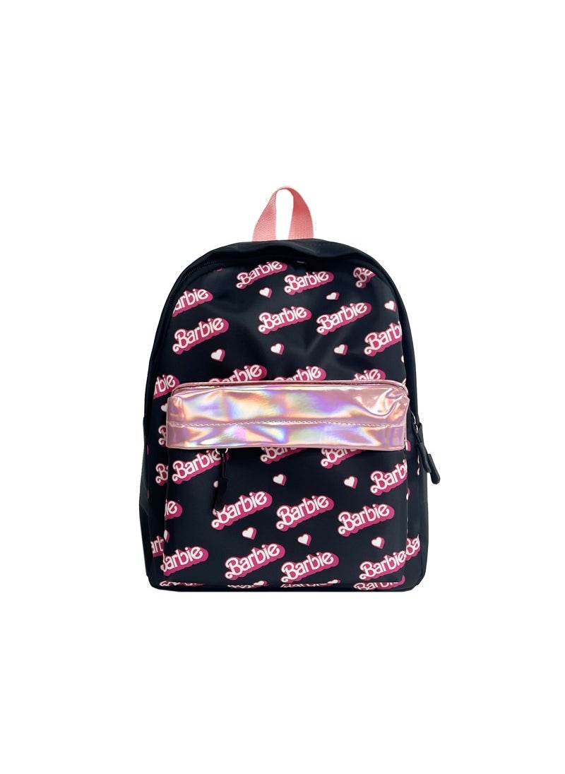 New Cartoon Kids School Backpack alphabet black