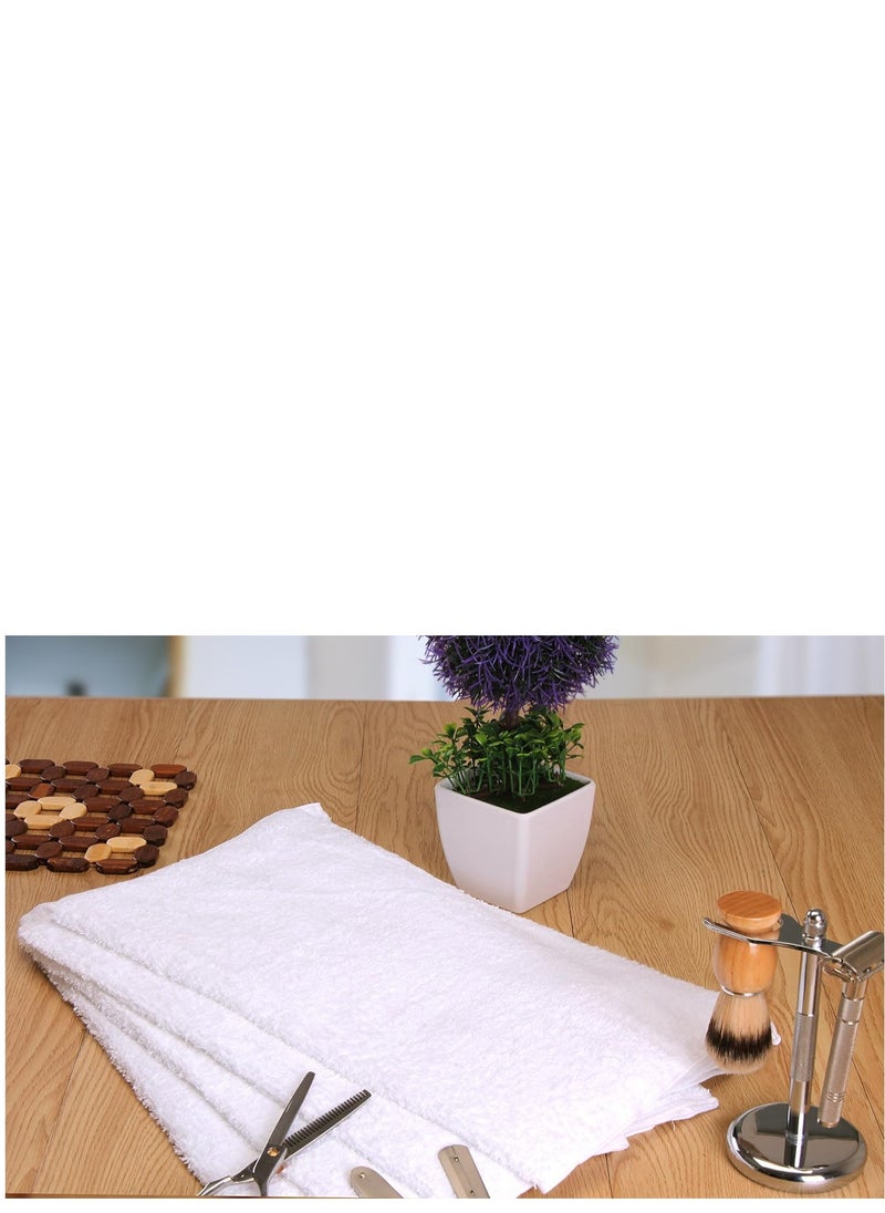 Utopia Towels - Salon Towel, Pack of 24 (Not Bleach Proof, 16 x 27 Inches) Highly Absorbent Cotton Towels for Hand, Gym, Beauty, Spa, and Home Hair Care, White