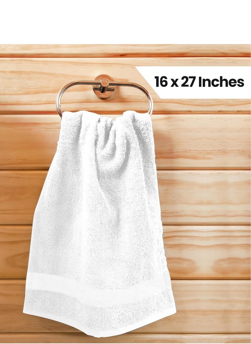 Utopia Towels - Salon Towel, Pack of 24 (Not Bleach Proof, 16 x 27 Inches) Highly Absorbent Cotton Towels for Hand, Gym, Beauty, Spa, and Home Hair Care, White