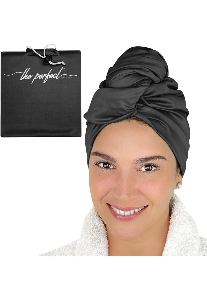 Microfiber Hair Towel Wrap for Women - Gift and Travel - Smooth like Silk - Curly, Wavy, Straight Hair Girls - Plopping Essential - Anti-Frizz, Fast Drying, Works Better than a T-Shirt