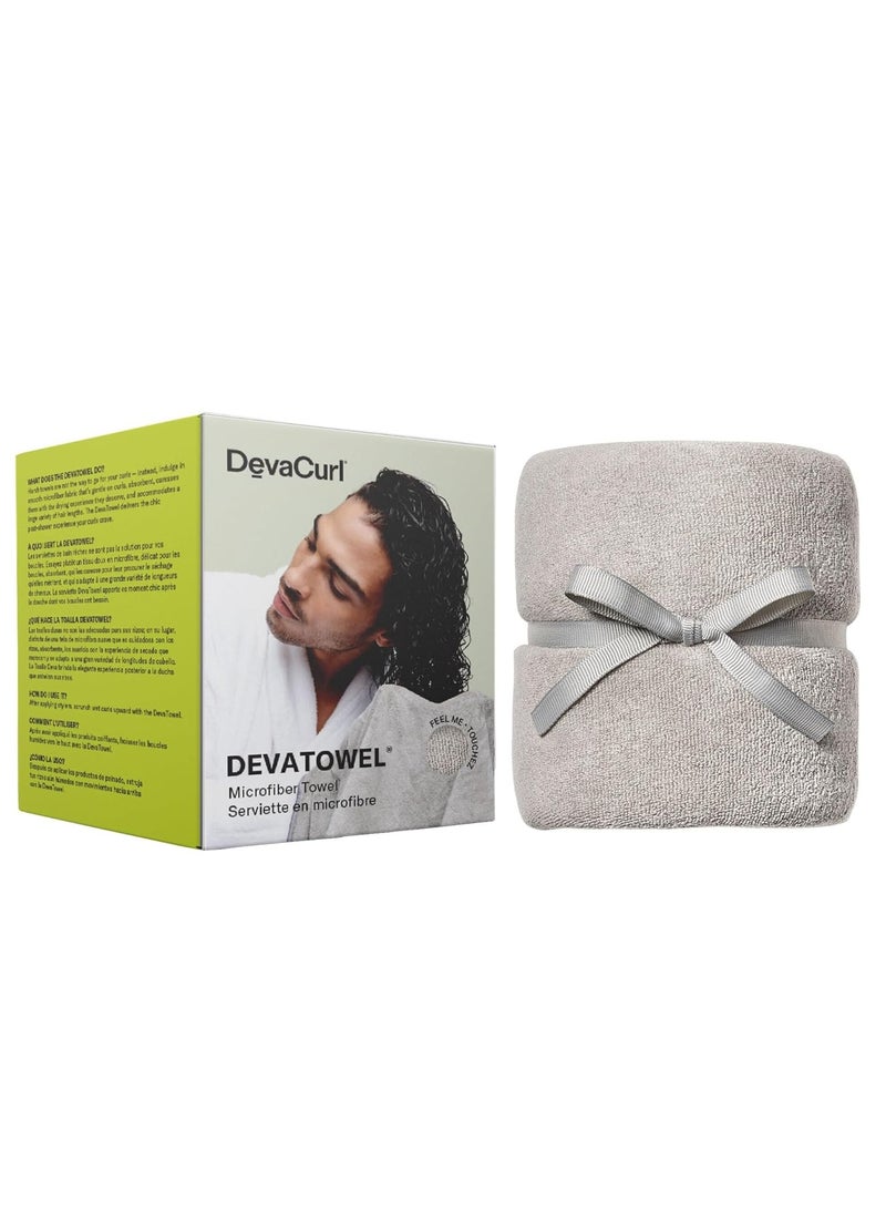 DevaCurl Microfiber Anti-Frizz Hair Towel | Gently Dries | Gray