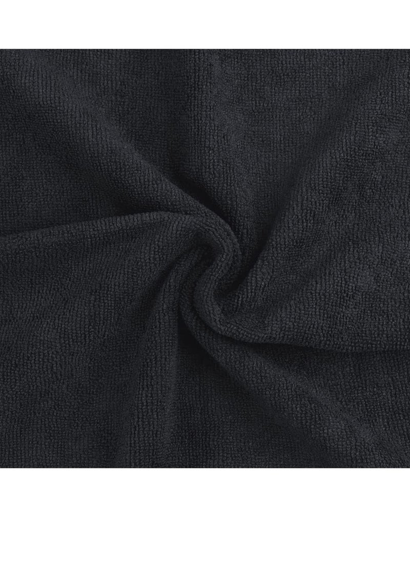 Orighty Black Salon Towels Extra Large, Pack of 12(Not Bleach Proof, 18 x 30 Inches) Super Soft Gym Towels and Absorbent Microfiber Towels for Salon, Hand, Gym, Bath, Spa and Home Hair Care