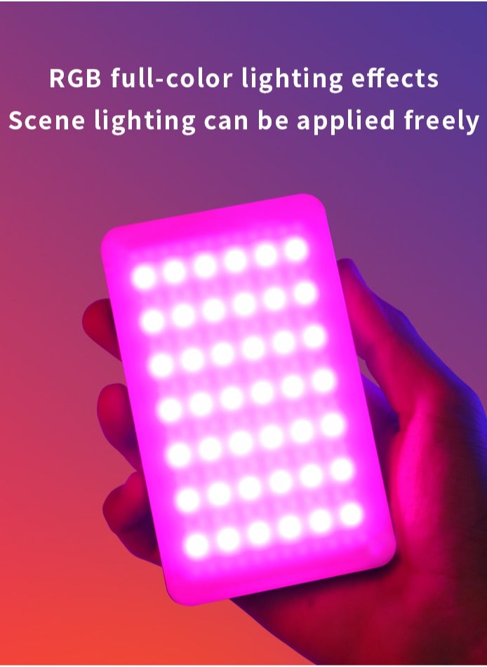 Selfie Light for phone with 132 LEDs, 2000mAh Type-C Rechargeable Portable Selfie Light,RGB Light, Led Phone Light fo Ideal for Video Conferencing, Makeup, and TikTok. Compatible with Phone, Laptop, and Camera