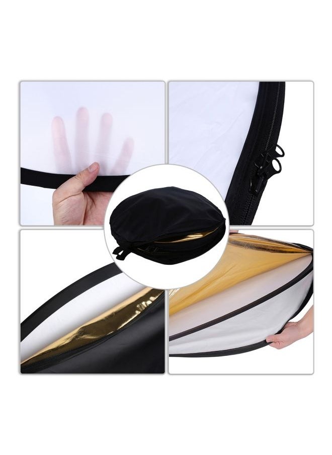 5-In-1 Multi Reflector With Bag 32inch Clear/Black/Gold