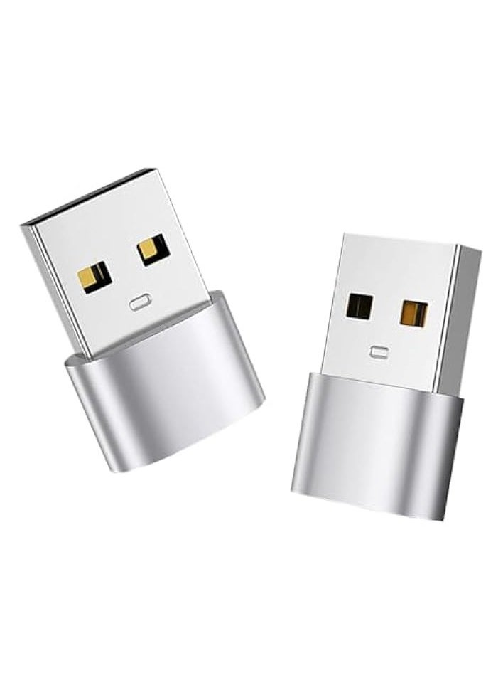 USB to USB C Adapter 2 Pack, Type C Female to A Male Charger Converter, for iPhone, for Airpods, for iPad, for Galaxy